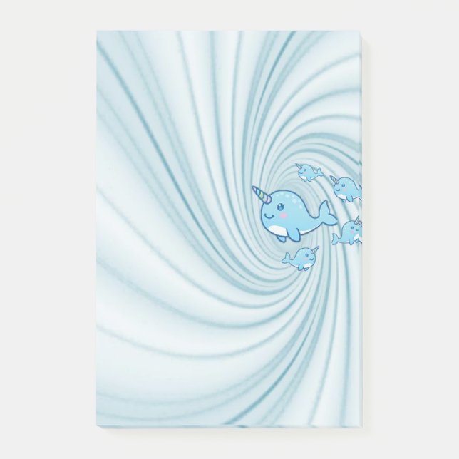 Post-it Notes Narval Bleu (Devant)