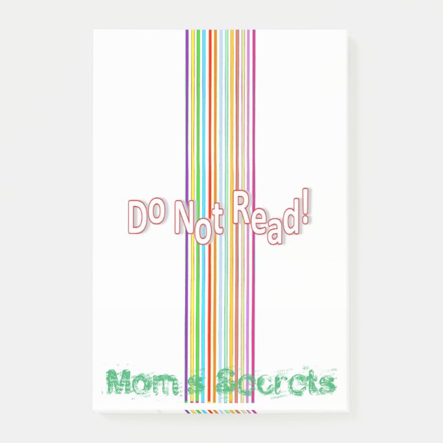 Post-it® Notes Ne pas lire, Les Secrets de Maman (Devant)