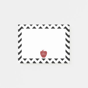 Post-it® Notes noires rouges de Courrier-it® de professeur