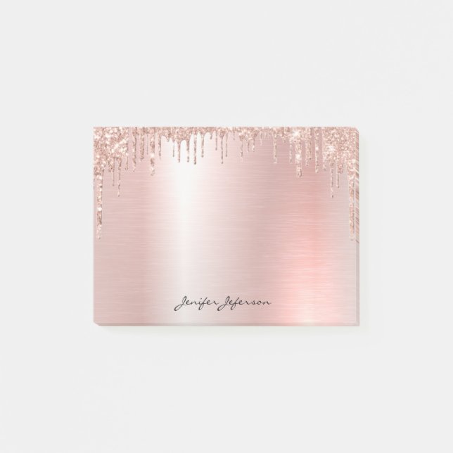 Post-it® Notes Nom Or Rose Pink (Devant)