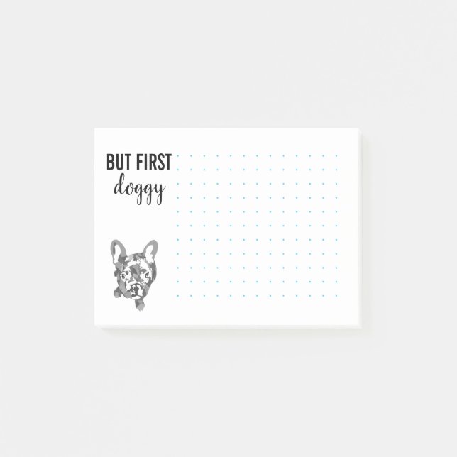 Post-it® Notes Papier Chiot Bouledogue Français (Devant)