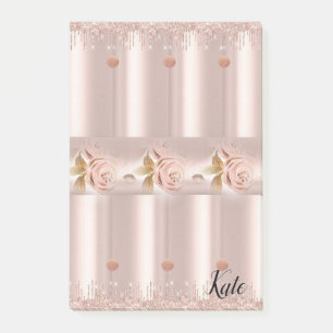 Post-it Notes Parties scintillant de rose