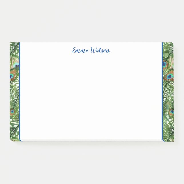 Post-it Notes-Peacock Feathers Post-it Notes (Devant)