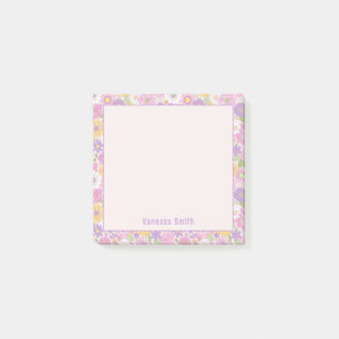 Post-it® Notes personnalisées à motif floral rétro