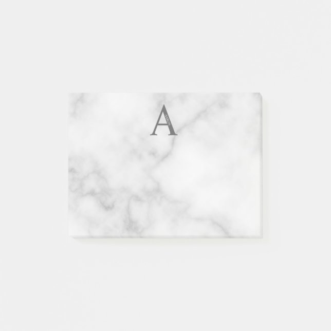 Post-it® Notes personnalisées avec monogramme et nom (Devant)