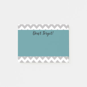 Post-it® Notes personnalisées Chevron & Turquoise Post it
