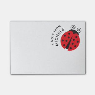 Post-it® Notes personnalisées de la petite coccinelle migno