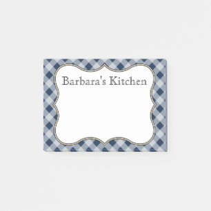 Post-it® Notes personnalisées de Marine En vichy Post It