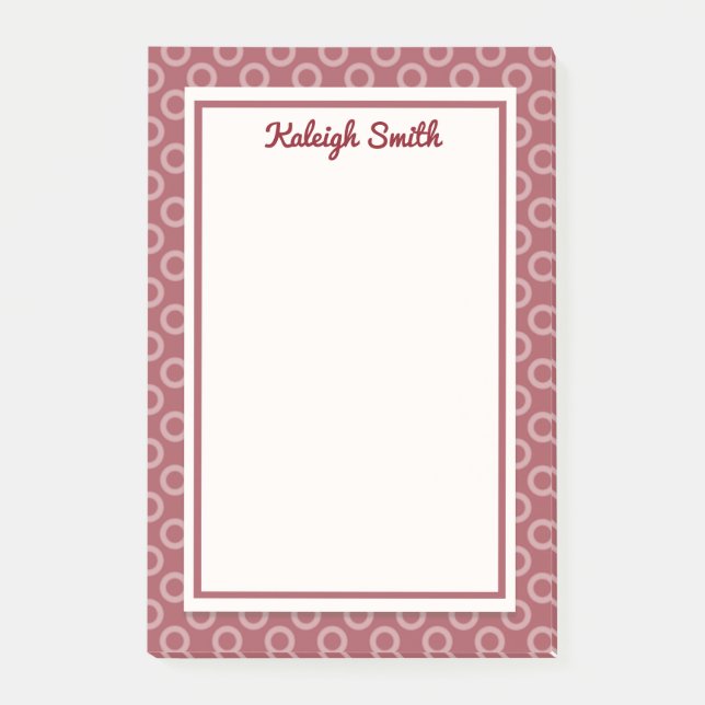 Post-it® Notes personnalisées de Pois de Maroon (Devant)