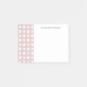 Post-it® Notes personnalisées du Motif Cercle Vintage rouge