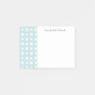 Post-it® Notes personnalisées du Motif Cercle Vintage turqu