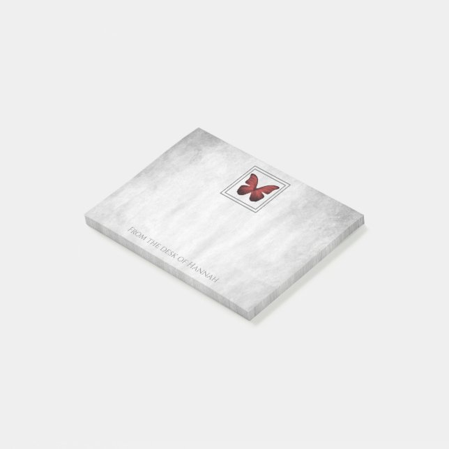 Post-it® Notes personnalisées du Papillon rouge (Incliné)