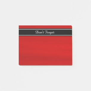 Post-it® Notes personnalisées Red Black White Post