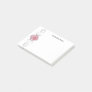 Post-it® Notes personnalisées rose Gerber Daisy