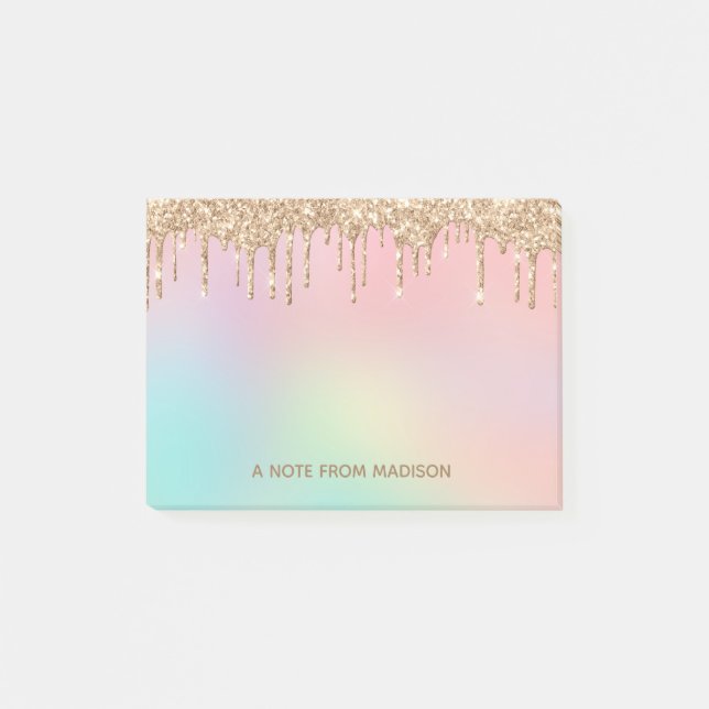 Post-it Notes personnalisés avec strass qui dégoul (Devant)