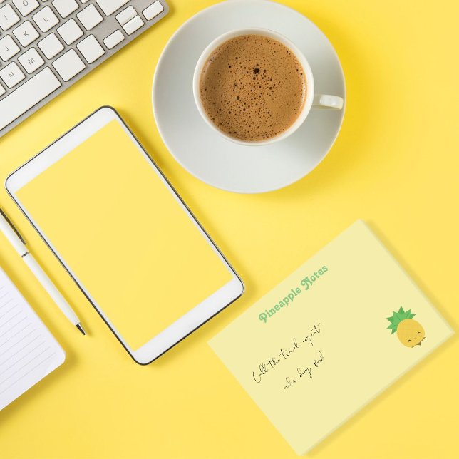Post-it® Notes personnelles sur l'ananas jaune (Créateur téléchargé)