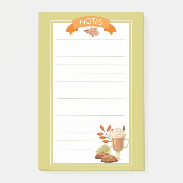 Post-it® Notes post-it Citrouilles d'automne (Devant)