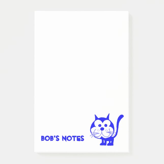 Post-it® Notes Post-it de chat bleu (Devant)