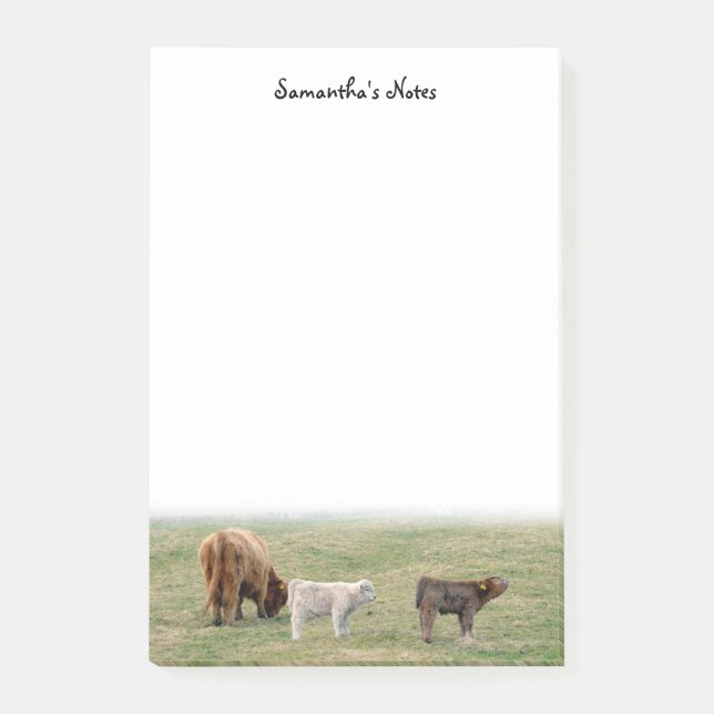 Post-it® Notes post-it de la vache Highland (Devant)