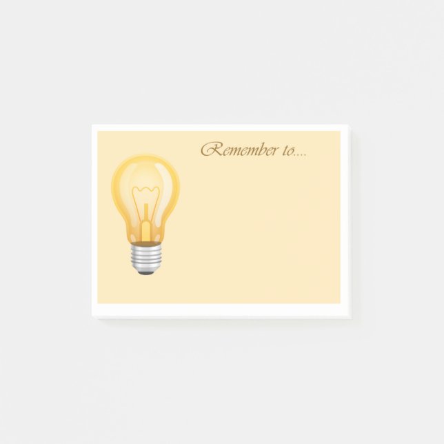 Post-it® Notes post-it de l'ampoule lumineuse (Devant)
