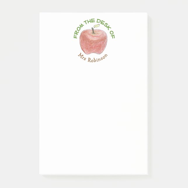 Post-it® Notes post-it de l'enseignant personnalisé (Devant)