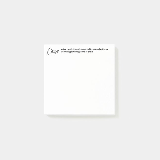 Post-it® Notes post-it de l'étiquette de criminalistique et (Devant)