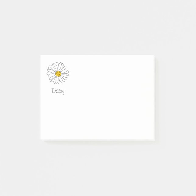 Post-it® Notes post-it de marguerite jaune et blanc (Devant)