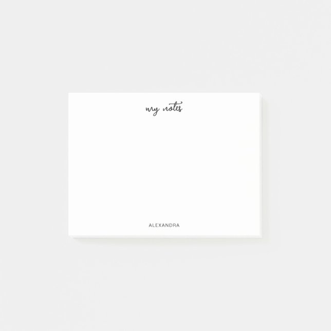 Post-it® Notes post-it de nom de script simple (Devant)