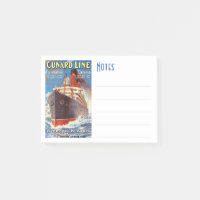 NOTES POST-IT DE VOYAGE vintage CUNARD OCEAN LINER
