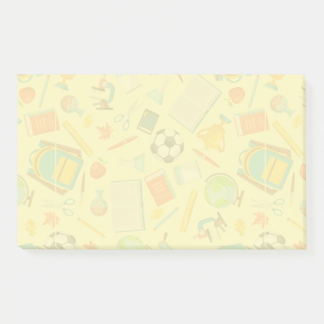 Post-it® Notes post-it du Motif de l'approvisionnement scol (Devant)