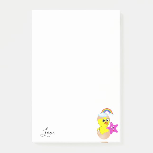 Post-it® Notes post-it Jaune Chick Arc-en-ciel (Devant)