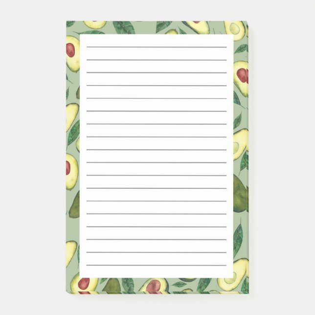Post-it® Notes post-it Motif de l'aquarelle Avocado (Devant)