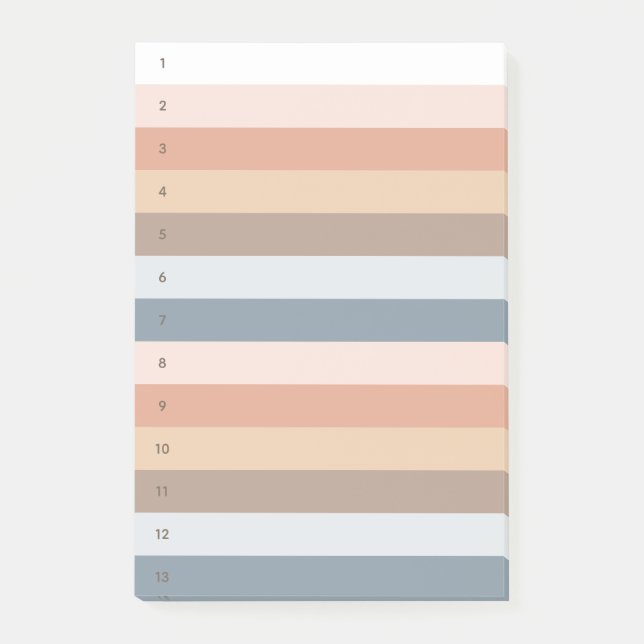 Post-it® Notes post-it numérotées des bandes Boho (Devant)