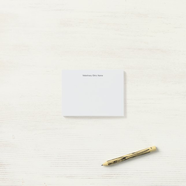 Post-it® Notes Post‑It® personnalisables pour clinique vété (Sur un bureau)