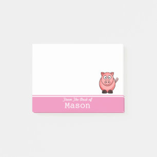 Post-it® Notes post-it personnalisées Funny Fat Pink Pig