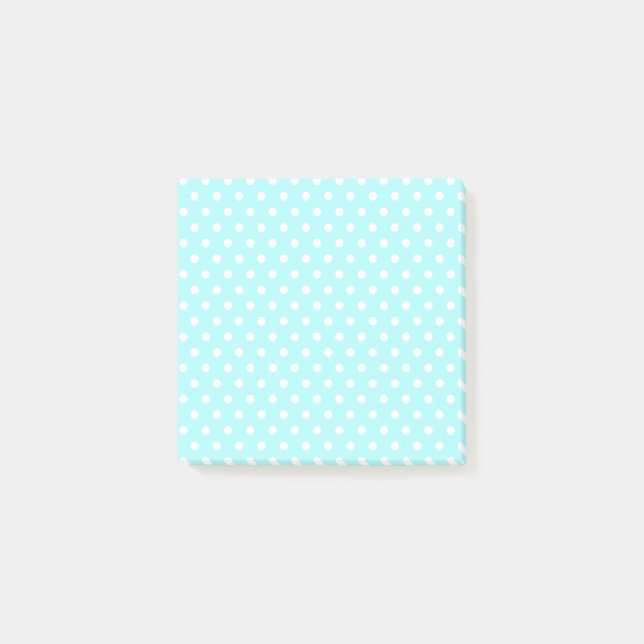 Post-it® Notes Post-it Pois bleu clair (Devant)