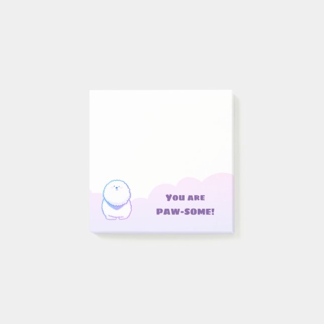 Post-it® Notes post-it pourpre Bichon-Frise Chien (Devant)