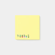 Notes post-it succulentes et cactus