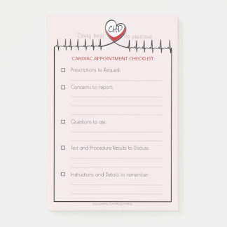 Post-it® Notes post-it sur le rendez-vous au rythme cardiaq