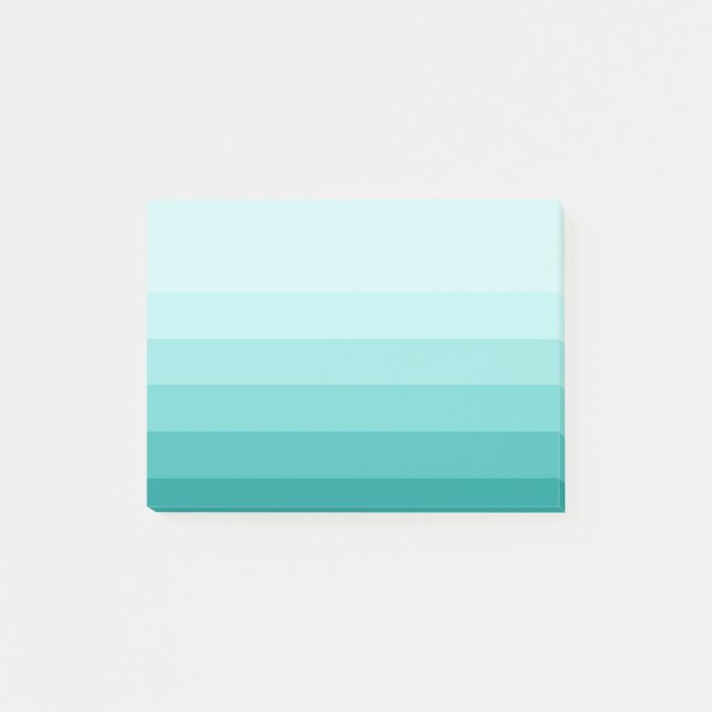 Post-it® Notes post-it turquoises Ombre Stripes (Devant)