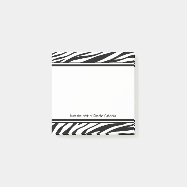Post-it® Notes post-it Zebra personnalisées (Devant)