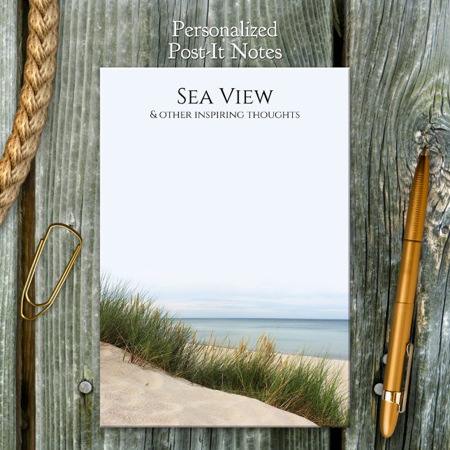 Post-it® Notes postales de Sea View Beach Dunes (Post it notes featuring an image of a coast with dunes. Beautiful for sea lovers.)
