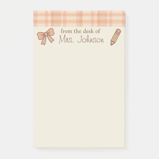 Post-it® Notes postales personnalisées 4"x6" pour un enseig (Devant)