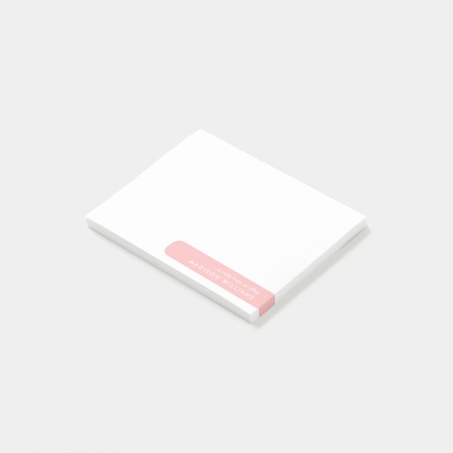 Post-it® Notes postales personnalisées avec nom (Incliné)
