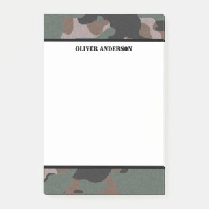 Post-it® Notes postales personnalisées de Camo Vert