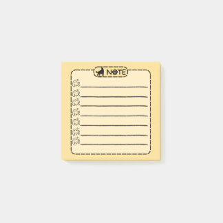 Post-it® Notes postales personnalisées de mignon chien noir