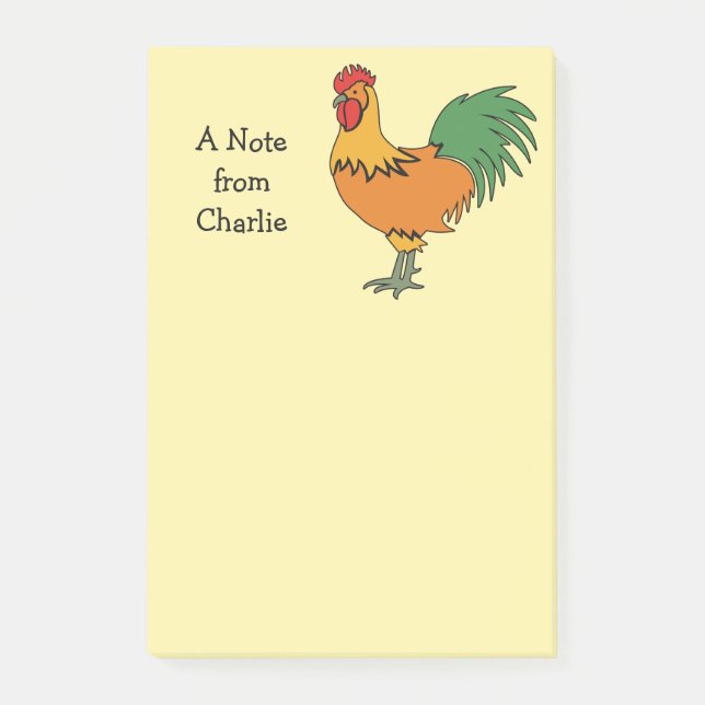 Post-it® Notes postales personnalisées du coq (Devant)