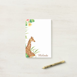 Post-it® Notes postales personnalisées Jungle Safari Giraff