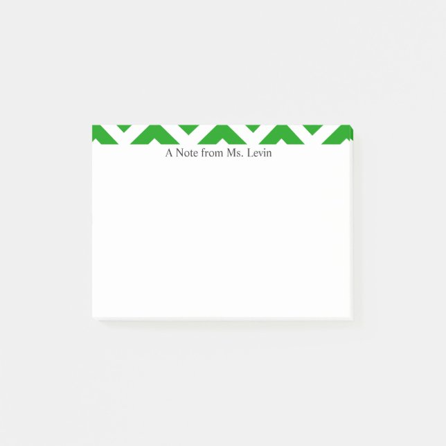 Post-it® Notes postales personnalisées Lignes Chevron blanc (Devant)