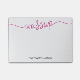 Post-it® Notes postit® personnalisées Wassup Lettrées (F